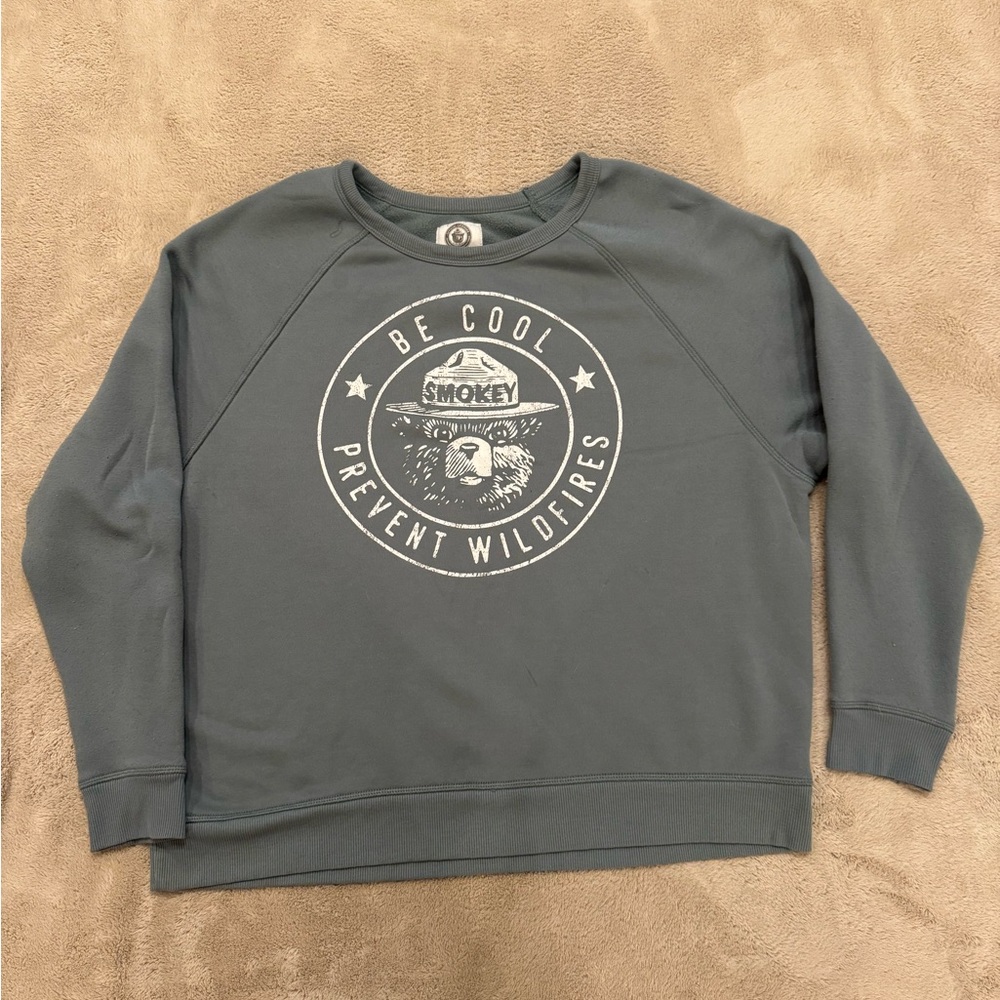 Grayson Threads Smokey Bear Crewneck Sweatshirt Size Large